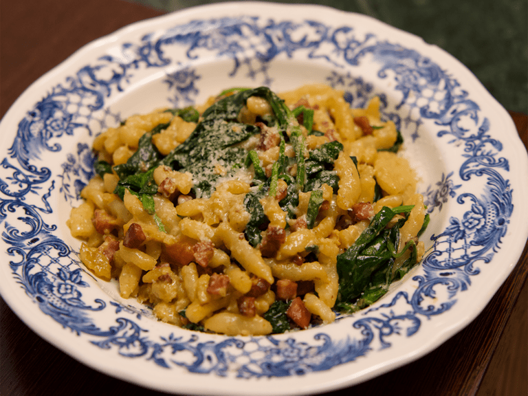 Spätzle mit Bacon und Spinat Foodblog Lukas Grett