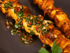 Chimichurri Hähnchenspieße Foodblog Lukas Grett