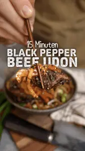 15 Minuten Black Pepper Beef Udon Lukas Grett