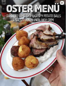 Tandoori Lamb Chops mit Crispy Potato Balls auf Salzzitronen-Knoblauch-Creme @lukasgrett
