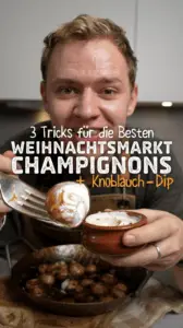 Gebratene Champignons mit cremigem Knoblauch-Dip Lukas Grett